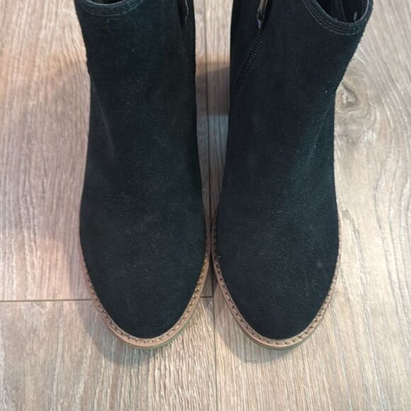 NEARLY NEW WATERPROOF SUEDE BLONDO NINA WHIPSTITCH ANKLE BOOT BLACK SIZE 8 - Picture 6 of 10